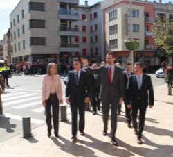 Su Alteza Real el Príncipe de Asturias y de Girona a su llegada al Ayuntamiento de Tremp